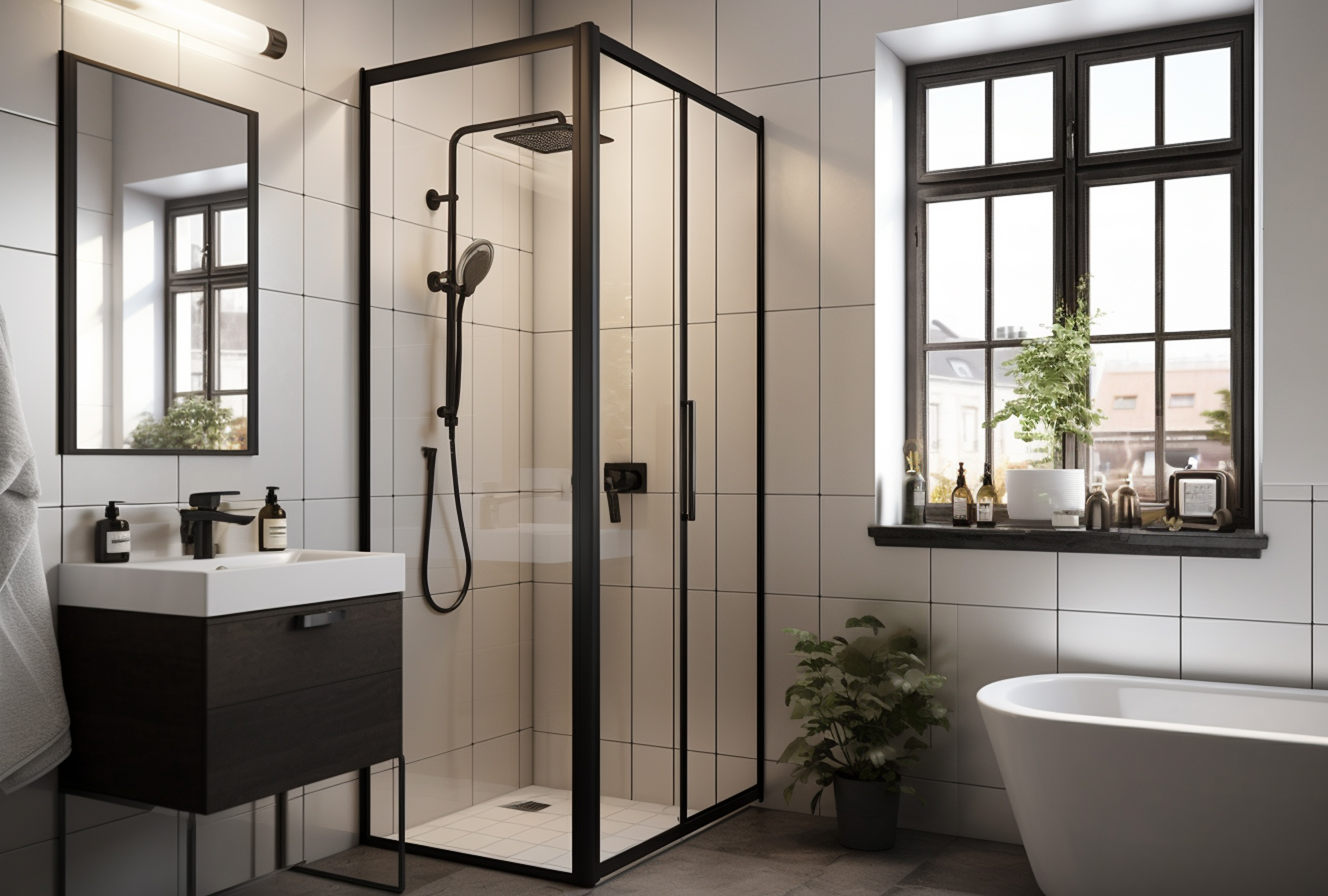 Shower to a Half Bath